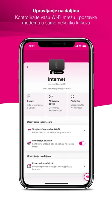 Tangkapan layar Moj Telekom HR